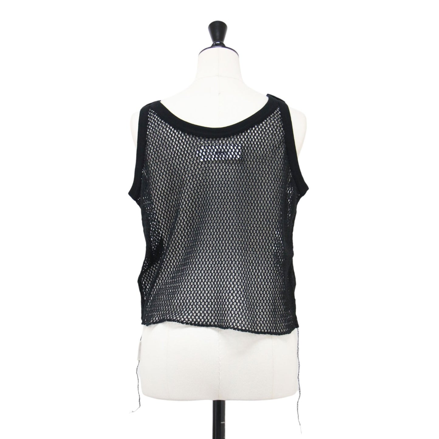 25春夏 コットン ポリエステル メッシュ タンクトップ / COTTON POLYESTER MESH TANK TOP プルオーバー ショート丈