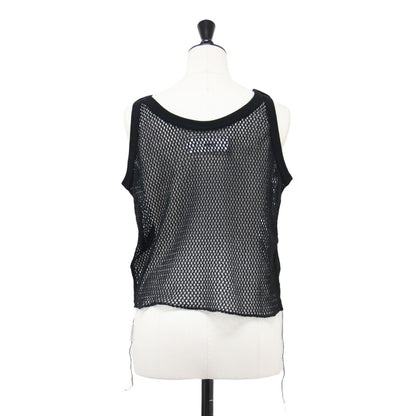25春夏 コットン ポリエステル メッシュ タンクトップ / COTTON POLYESTER MESH TANK TOP プルオーバー ショート丈
