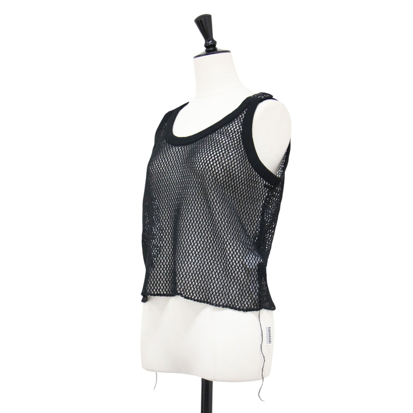 25春夏 コットン ポリエステル メッシュ タンクトップ / COTTON POLYESTER MESH TANK TOP プルオーバー ショート丈