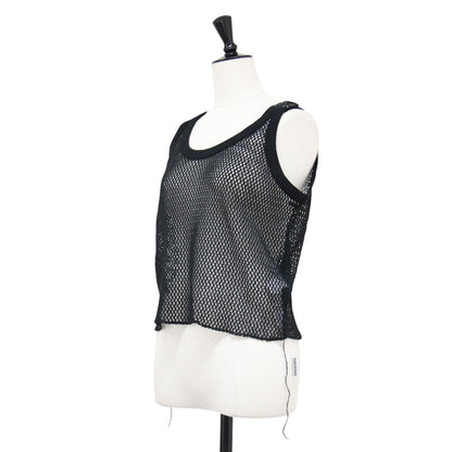 25春夏 コットン ポリエステル メッシュ タンクトップ / COTTON POLYESTER MESH TANK TOP プルオーバー ショート丈