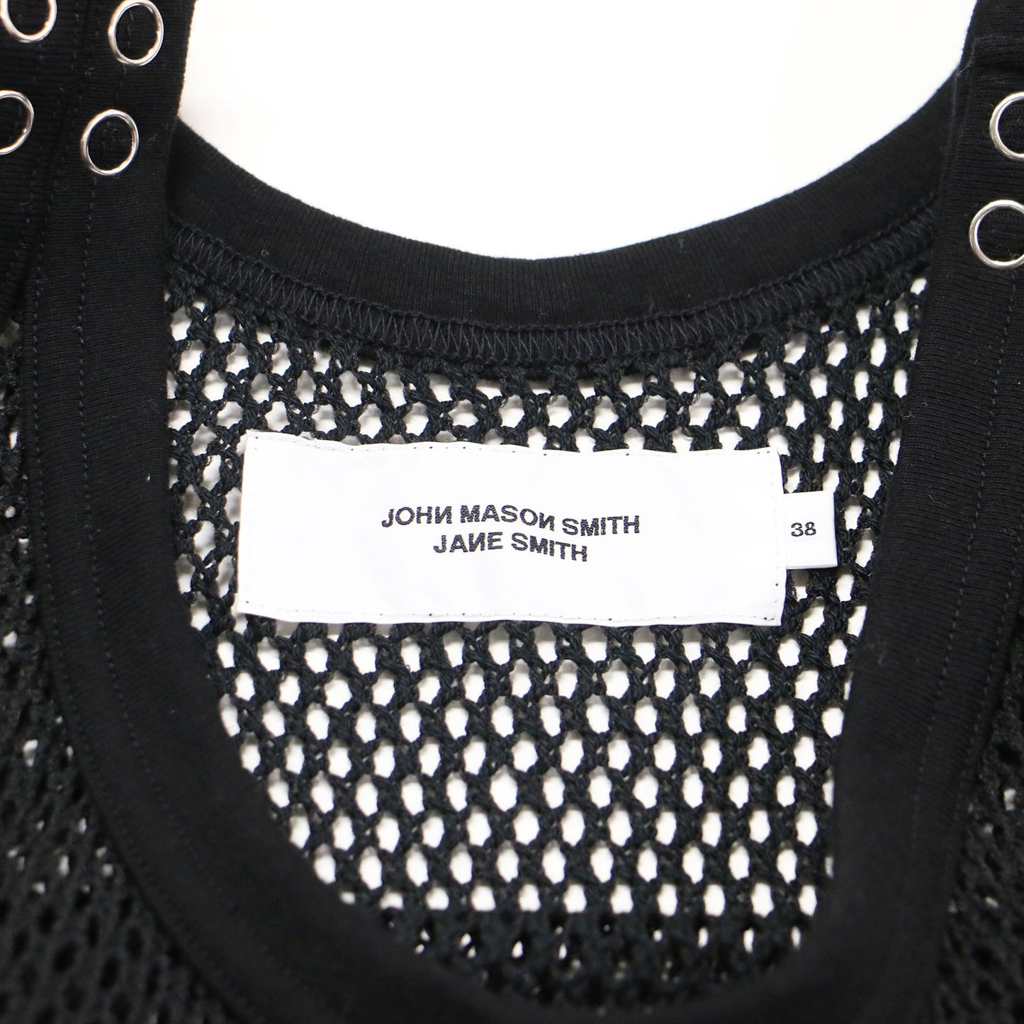 25春夏 コットン ポリエステル メッシュ タンクトップ / COTTON POLYESTER MESH TANK TOP プルオーバー ショート丈