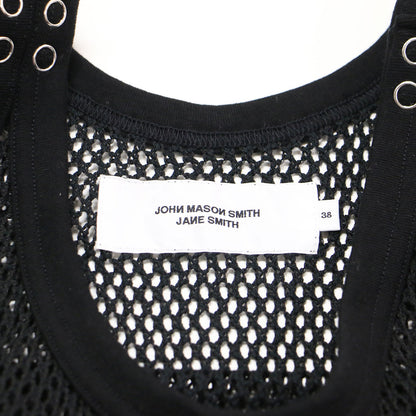 25春夏 コットン ポリエステル メッシュ タンクトップ / COTTON POLYESTER MESH TANK TOP プルオーバー ショート丈