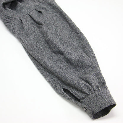 22秋冬 タスカン ツイード ワンピース / TUSCAN DRESS TWEED シャツワンピース ロング 長袖 スタンドカラー ウール シェルボタン