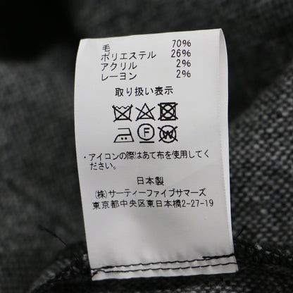 22秋冬 タスカン ツイード ワンピース / TUSCAN DRESS TWEED シャツワンピース ロング 長袖 スタンドカラー ウール シェルボタン