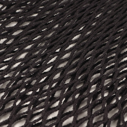 ロゴ 刺繍 メッシュ トート バッグ / ショルダーバッグ 肩掛け コットン