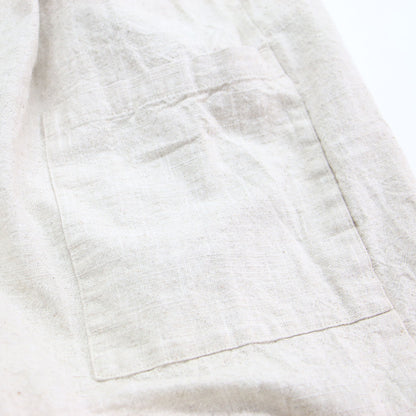 24春夏 Freada 麻混 ワイド サロペット / オーバーオール パンツ ギャザー Aライン