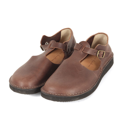 オイルレザー ストラップ シューズ / GUNA 靴 メリージェーン フラット オブリーク