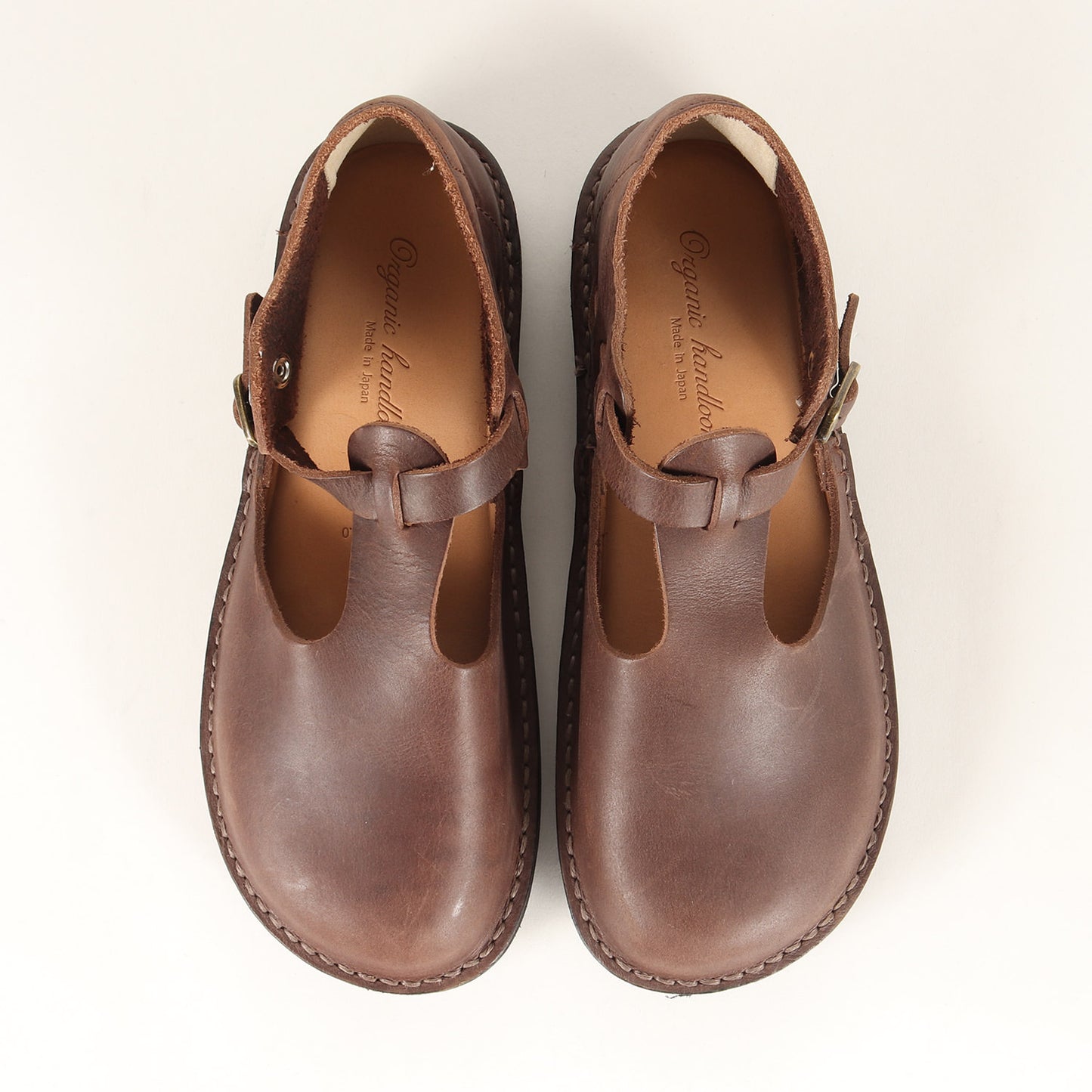 オイルレザー ストラップ シューズ / GUNA 靴 メリージェーン フラット オブリーク