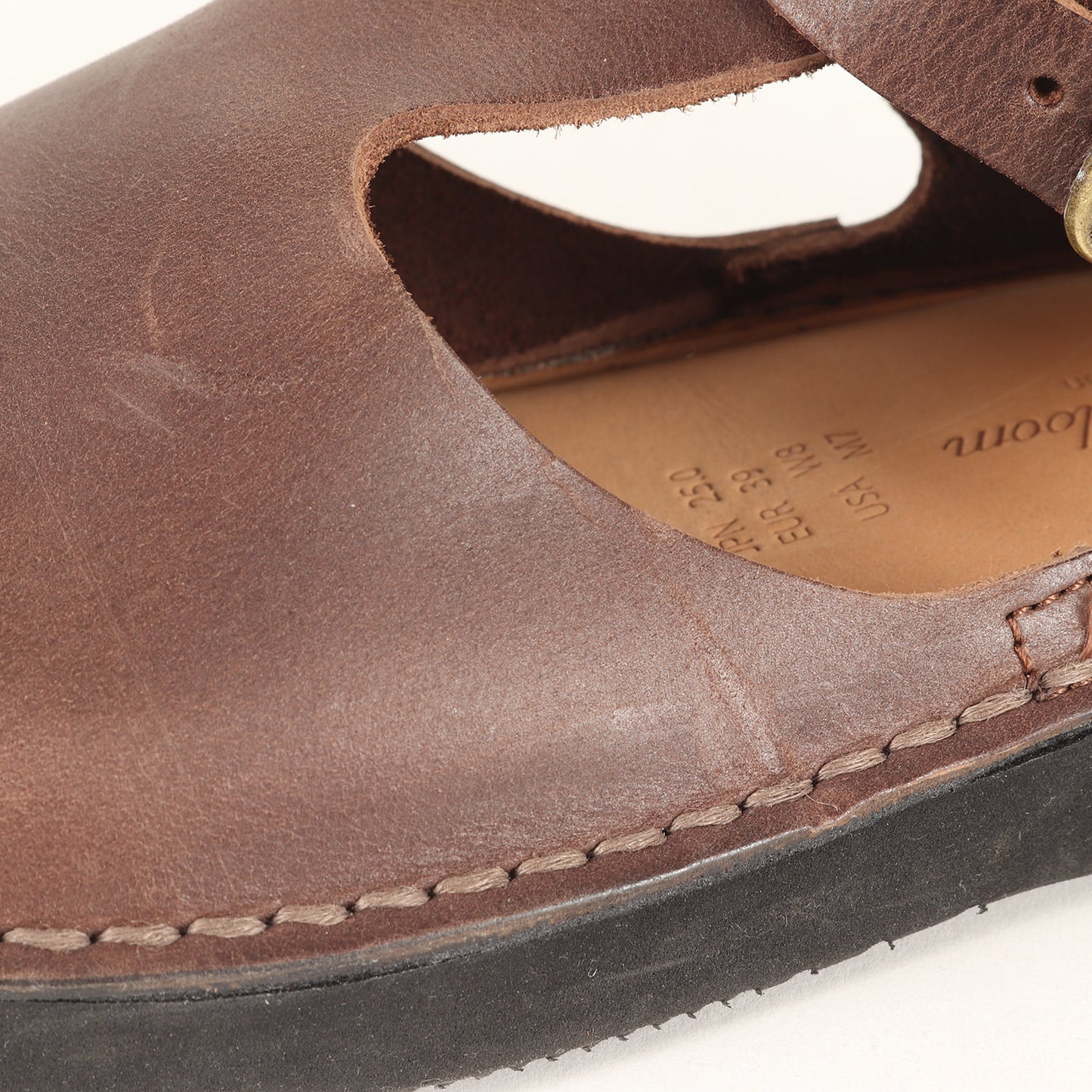 オイルレザー ストラップ シューズ / GUNA 靴 メリージェーン フラット オブリーク