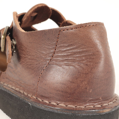 オイルレザー ストラップ シューズ / GUNA 靴 メリージェーン フラット オブリーク