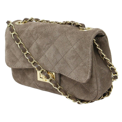 25春夏 スエード チェーン バッグ / CHAIN BAG ショルダーバッグ クロスボディ 肩掛け フラップ 本革