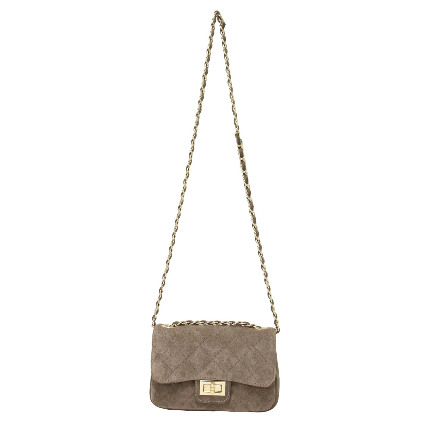 25春夏 スエード チェーン バッグ / CHAIN BAG ショルダーバッグ クロスボディ 肩掛け フラップ 本革
