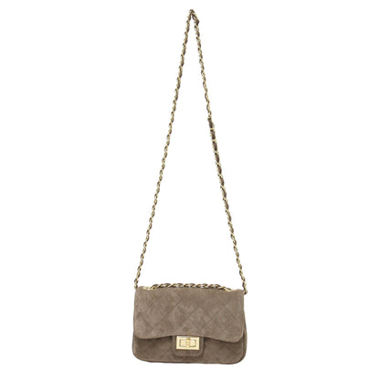 25春夏 スエード チェーン バッグ / CHAIN BAG ショルダーバッグ クロスボディ 肩掛け フラップ 本革