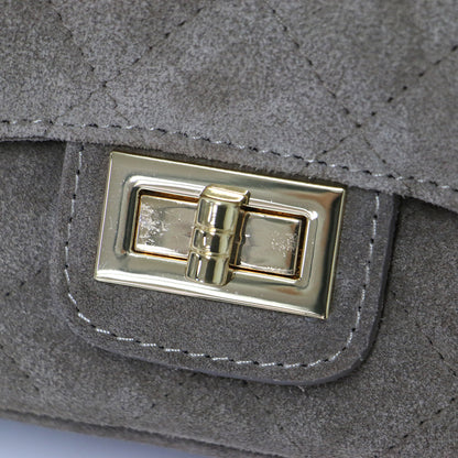 25春夏 スエード チェーン バッグ / CHAIN BAG ショルダーバッグ クロスボディ 肩掛け フラップ 本革
