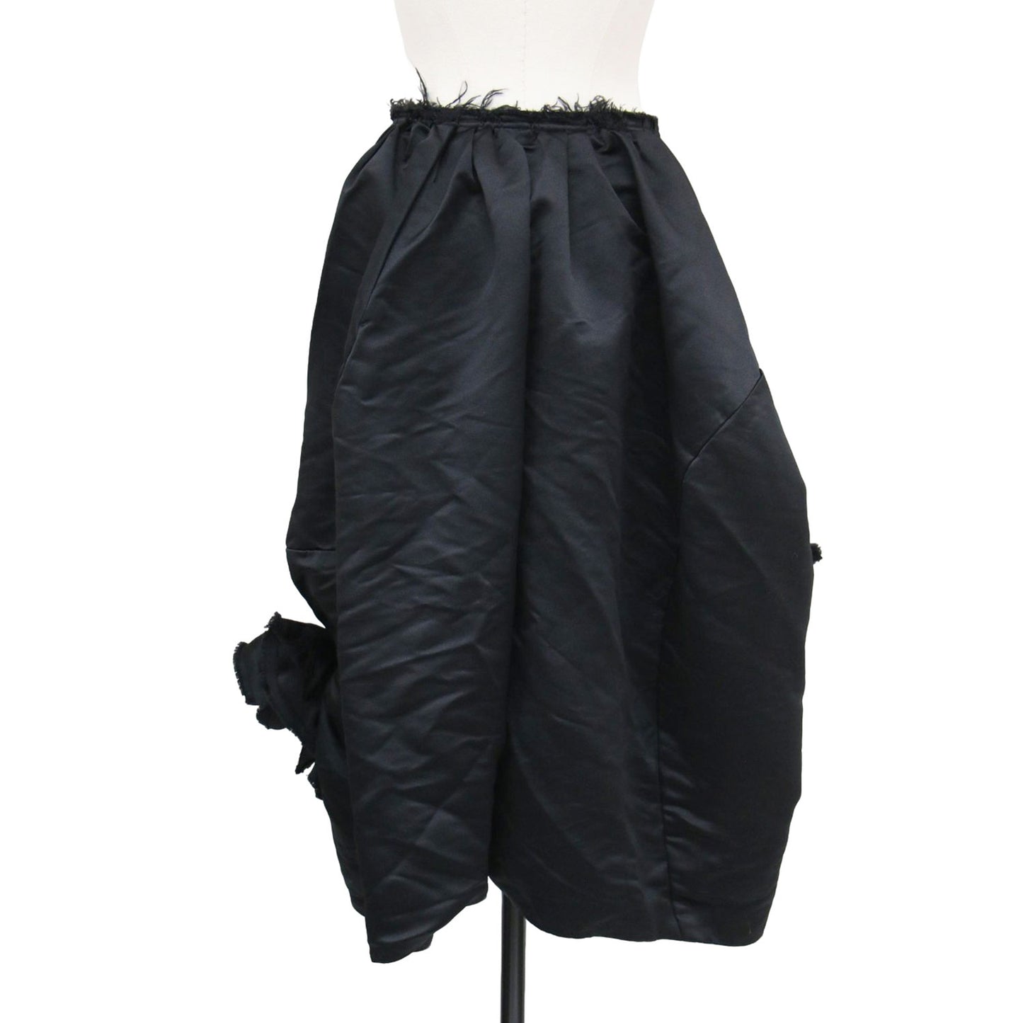23春夏 サテン リボン クロップド パンツ / ワイド タック カットオフ 製品加工