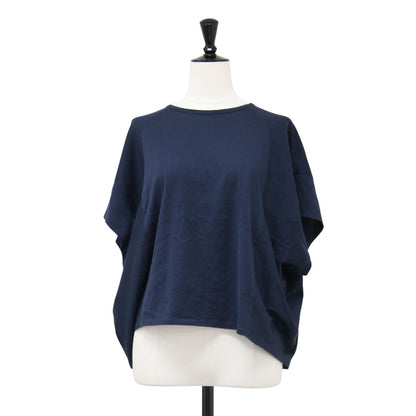 テンジク バックギャザー カットソー / Tシャツ プルオーバー ショート丈 半袖 クルーネック コットン