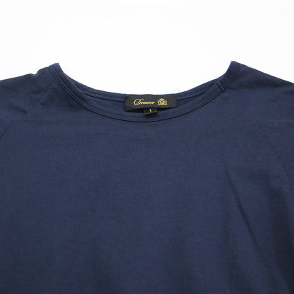 テンジク バックギャザー カットソー / Tシャツ プルオーバー ショート丈 半袖 クルーネック コットン