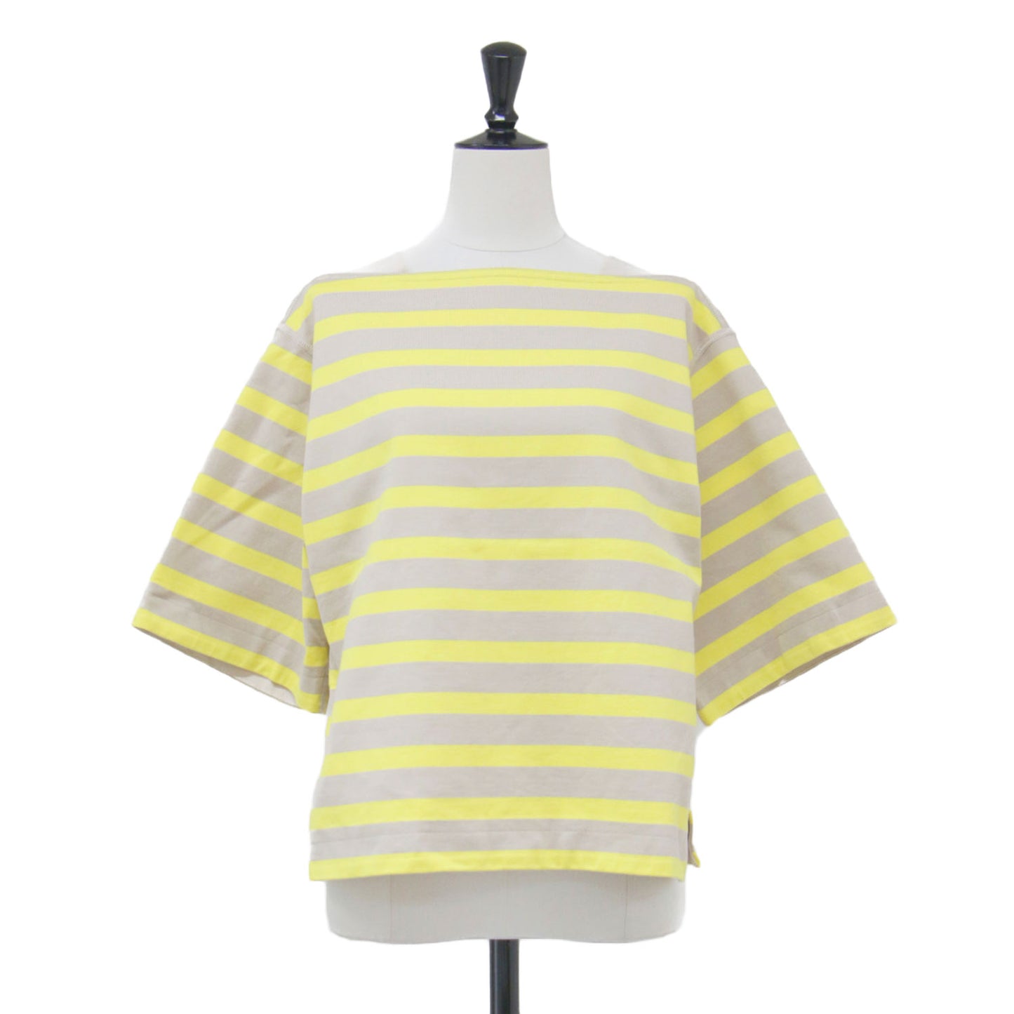 ボーダー ショートスリーブ Tシャツ / カットソー 半袖 ボートネック コットン