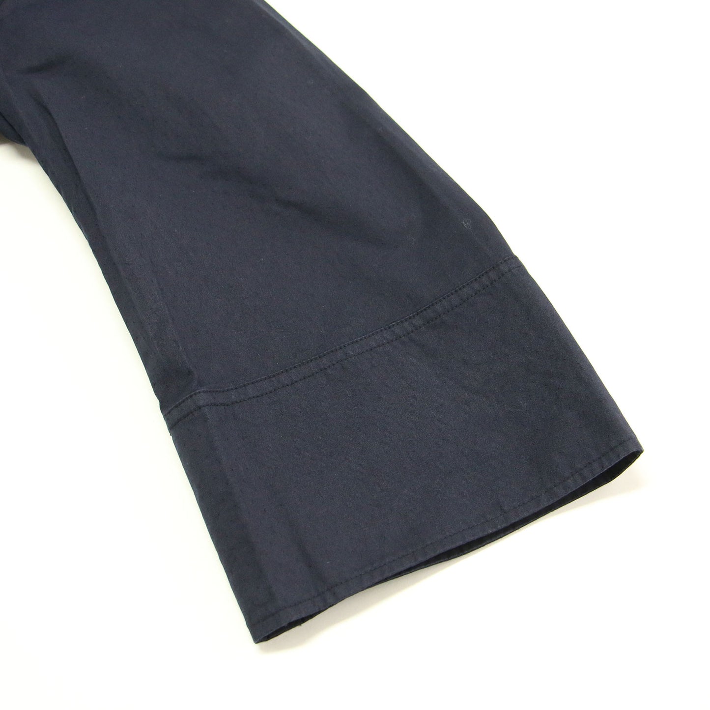 21春夏 コットンドビー ノーカラー ブラウス / シャツ 長袖 クルーネック ワイドスリーブ タック