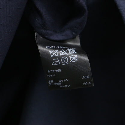 21春夏 コットンドビー ノーカラー ブラウス / シャツ 長袖 クルーネック ワイドスリーブ タック