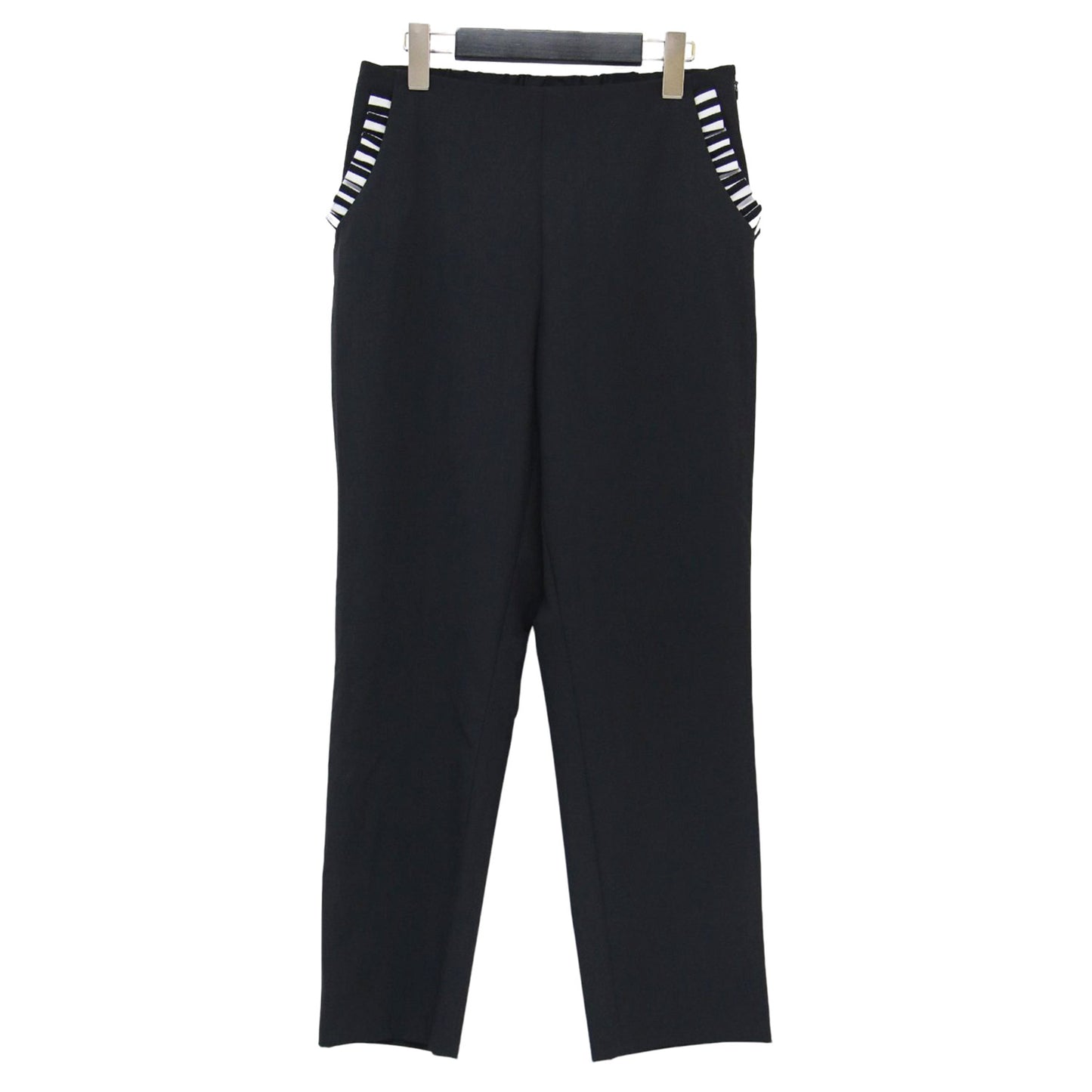 25秋冬 サイドフリル ストレッチ パンツ / SIDE FRILL STRETCH PANTS テーパード ウエストゴム