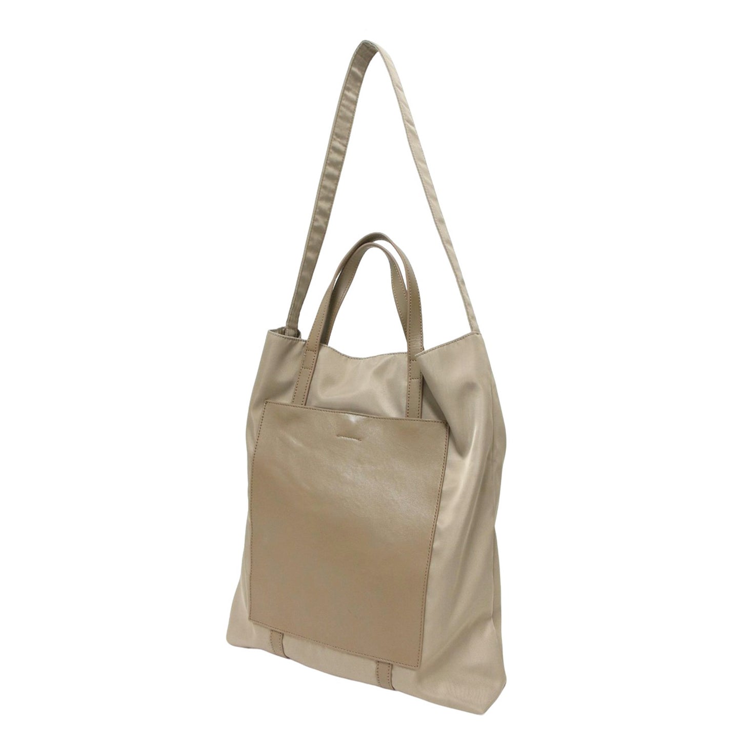 23春夏 2WAY ナイロン トート バッグ / ショルダー 肩掛け コンビ レザー