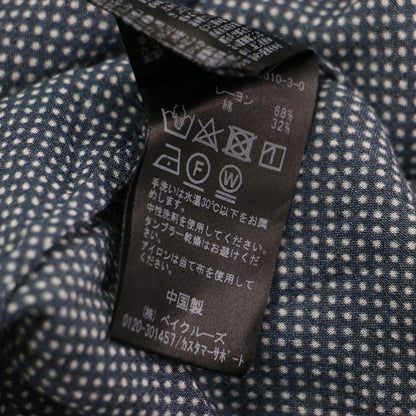 21秋冬 コットン レーヨン シフォン タック ブラウス / チュニック 長袖 クルーネック ドット柄