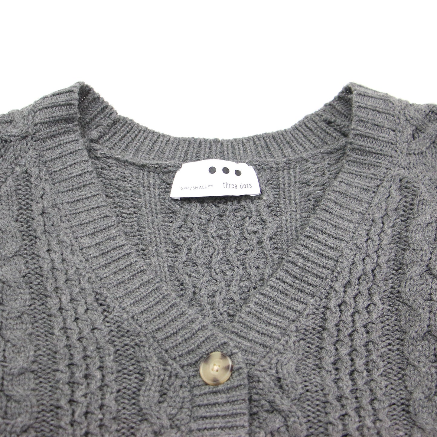 22秋冬 バルキー ケーブル編み カーディガン / Bulky sweater l/s cable cardy ニット ショート丈 Vネック 長袖 ウール