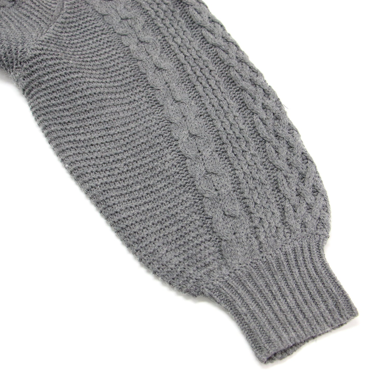 22秋冬 バルキー ケーブル編み カーディガン / Bulky sweater l/s cable cardy ニット ショート丈 Vネック 長袖 ウール