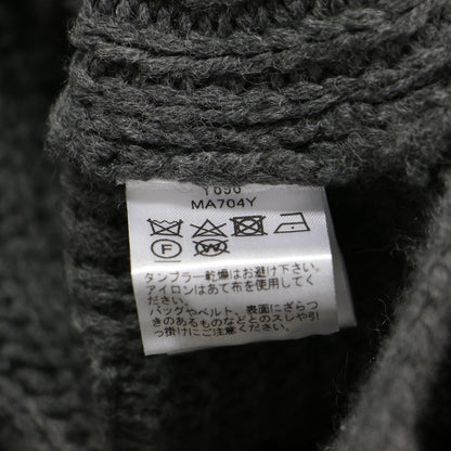 22秋冬 バルキー ケーブル編み カーディガン / Bulky sweater l/s cable cardy ニット ショート丈 Vネック 長袖 ウール
