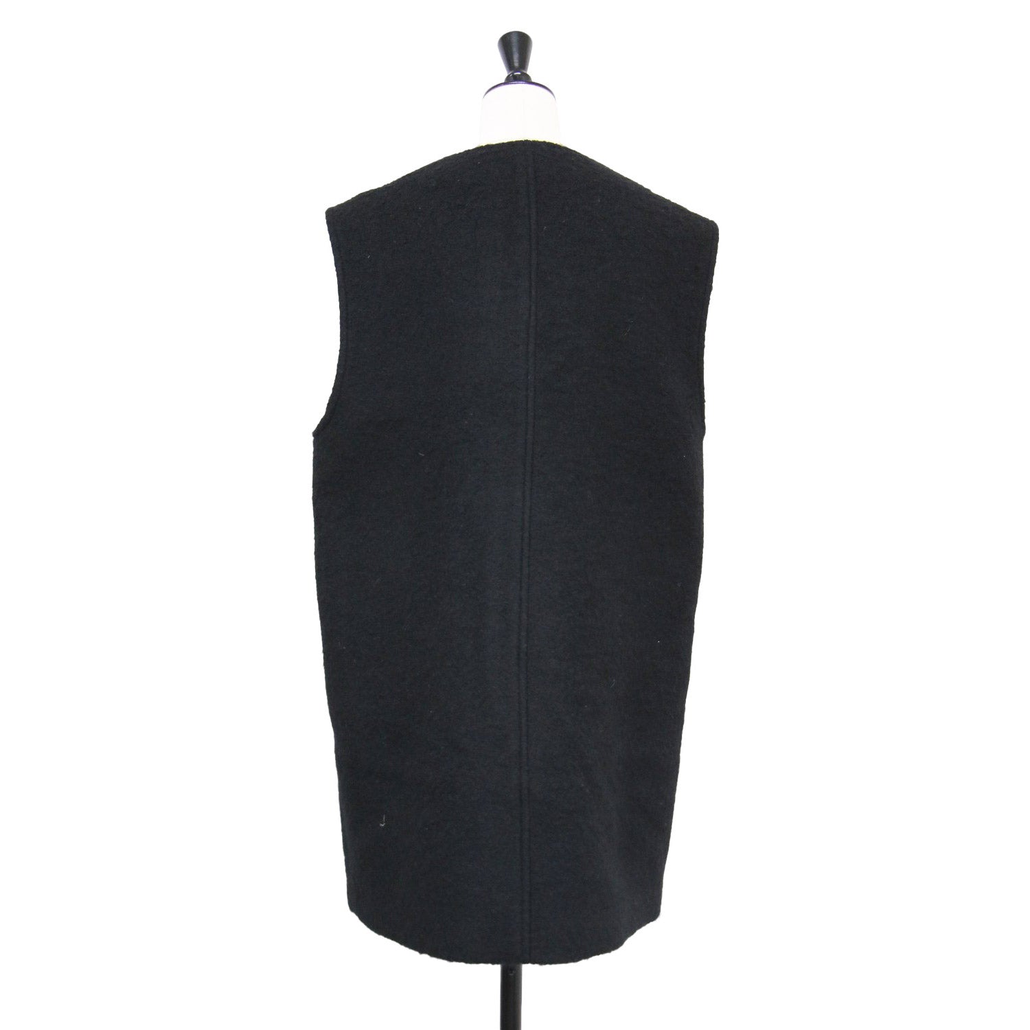 23秋冬 シープ パイル クルーネック ジレ / ベスト ロング ノーカラ