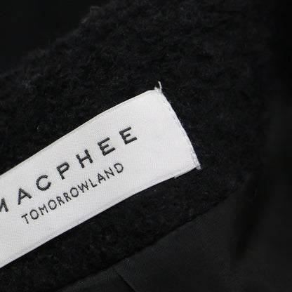 23秋冬 シープ パイル クルーネック ジレ / ベスト ロング ノーカラ ウール フェイクレザー