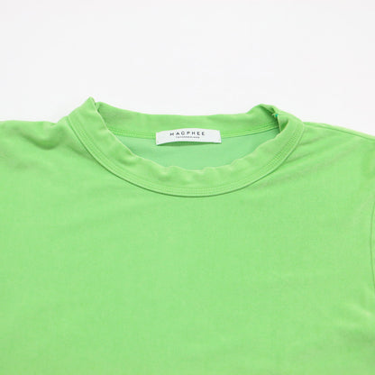 21春夏 トリアセテート ポリエステル ベロア ショート プルオーバー / Tシャツ カットソー 半袖 クルーネック