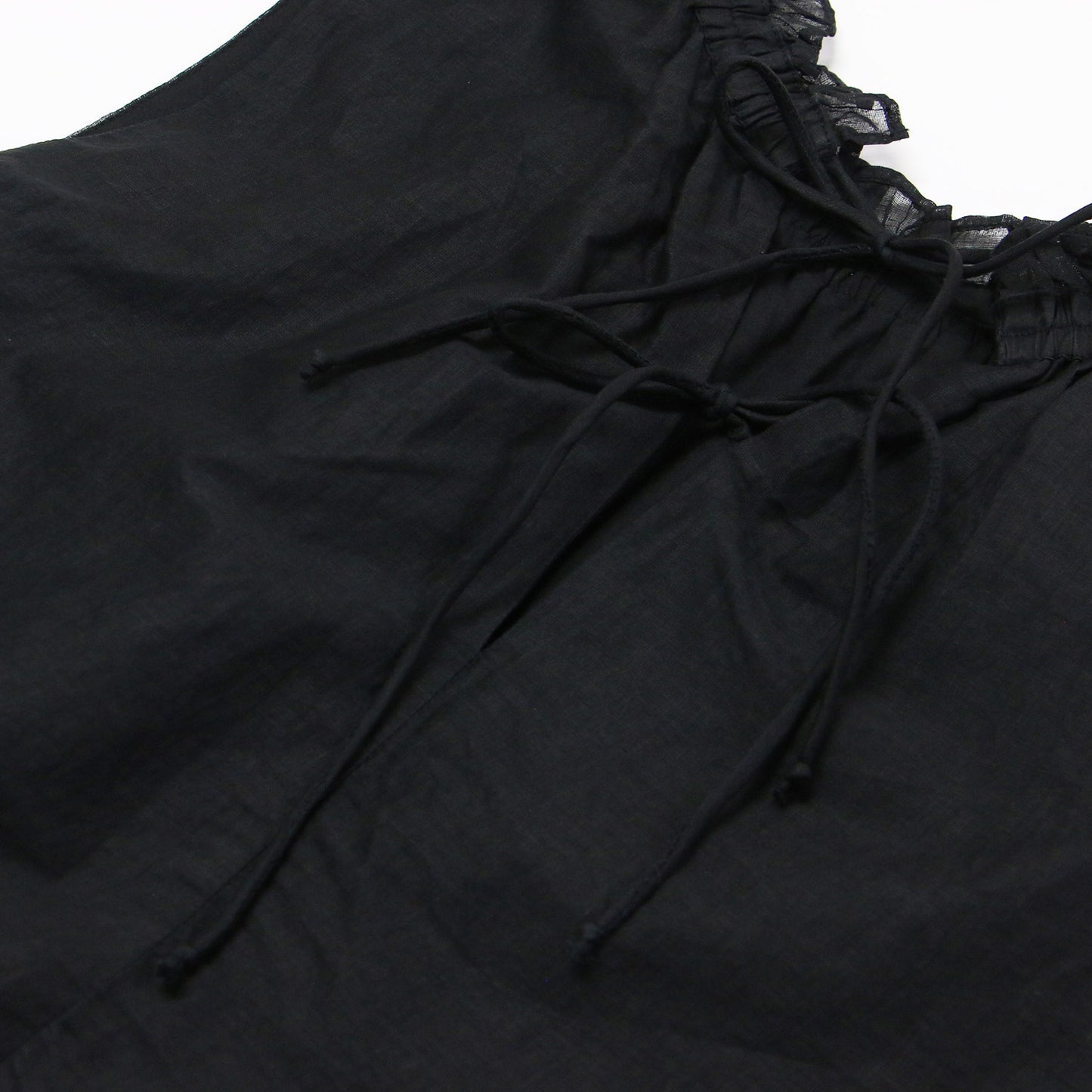 25秋冬 シアー スターチドコットン ギャザー ドレス / sheer starched cotton gather dress ワンピース ロング ノースリーブ
