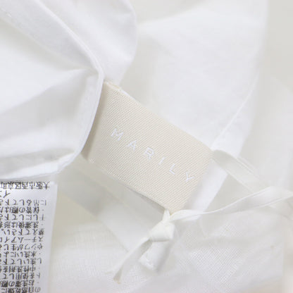 25秋冬 シアー スターチドコットン ギャザー ドレス / sheer starched cotton gather dress ワンピース ロング ノースリーブ