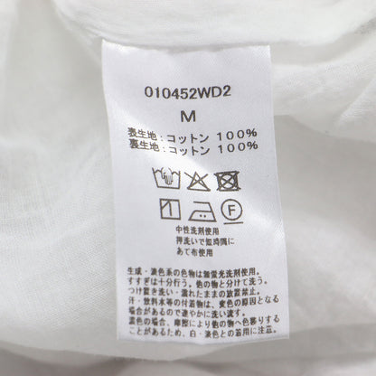 ストライプ柄 コットン フレア ワンピース / ロング 七分袖 Vネック ラメ糸