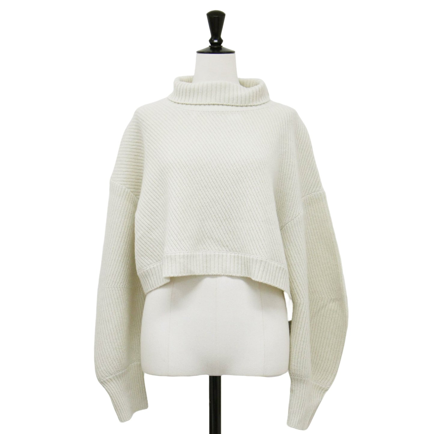 22秋冬 バックツイスト ショートレングス プルオーバー / ニット ハイネック ウール カシミヤ