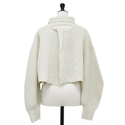 22秋冬 バックツイスト ショートレングス プルオーバー / ニット ハイネック ウール カシミヤ