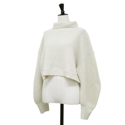 22秋冬 バックツイスト ショートレングス プルオーバー / ニット ハイネック ウール カシミヤ