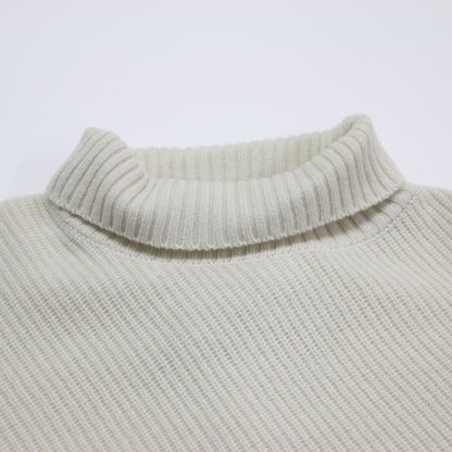 22秋冬 バックツイスト ショートレングス プルオーバー / ニット ハイネック ウール カシミヤ