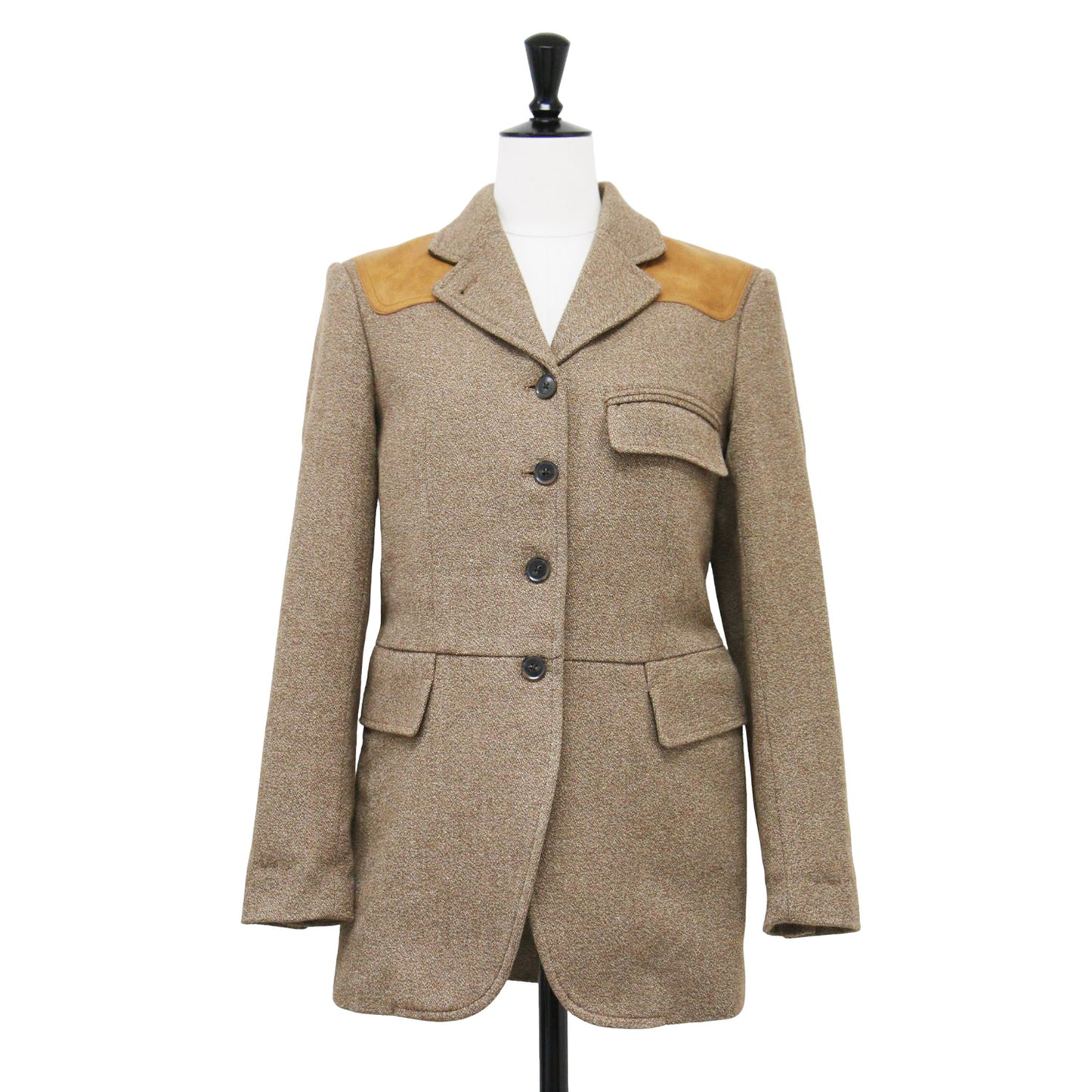 23春夏 レザーパッチ付き ライディング ジャケット / Riding Jacket with Leather Patches テーラードジャケット コットン 羊革