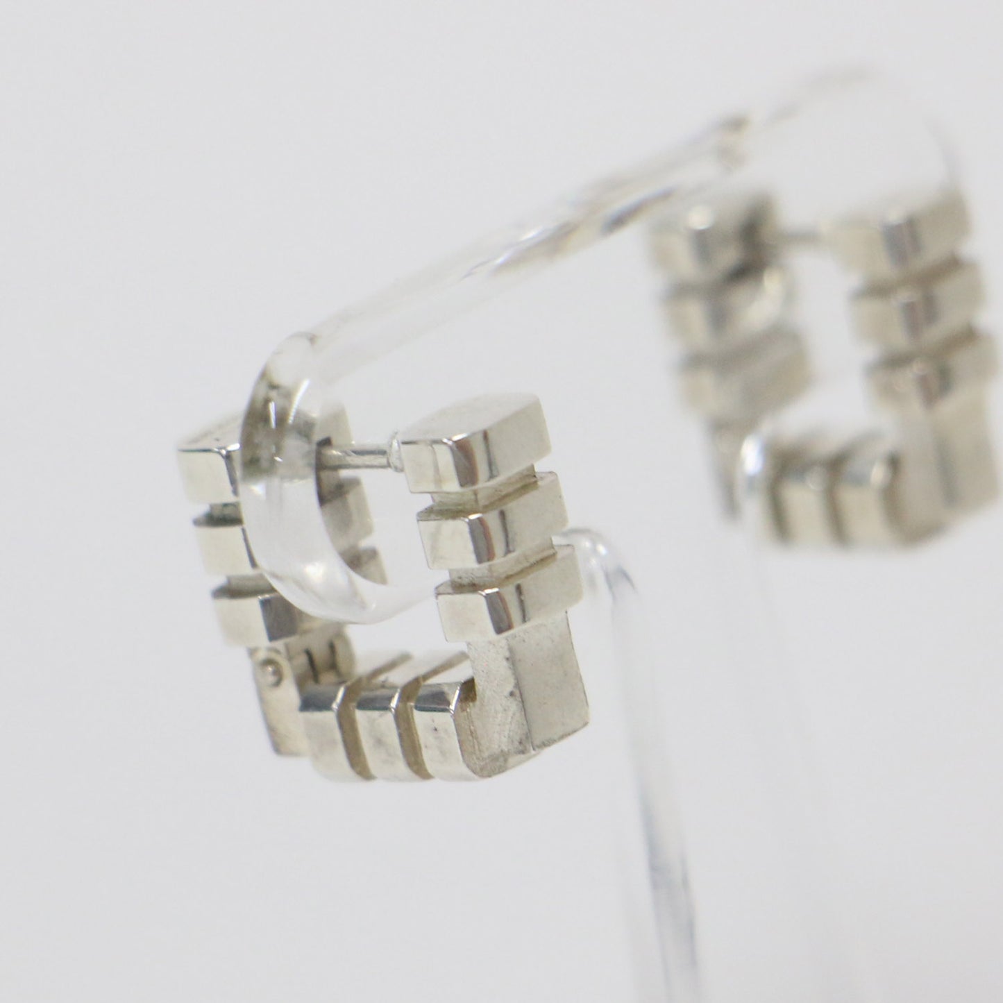 ブリック フープ ピアス / BRICK 両耳用 スクエア SV925