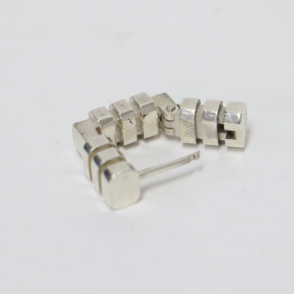 ブリック フープ ピアス / BRICK 両耳用 スクエア SV925