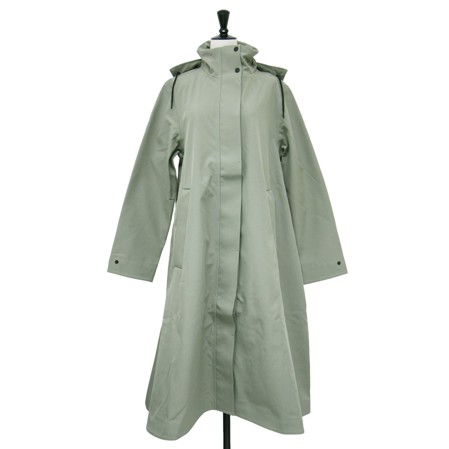 25秋冬 ソフトシェル Aライン レイン コート / SUVA VISON SOFTSHELL ALINE W ジャケット ロング スタンドカラー フード付き