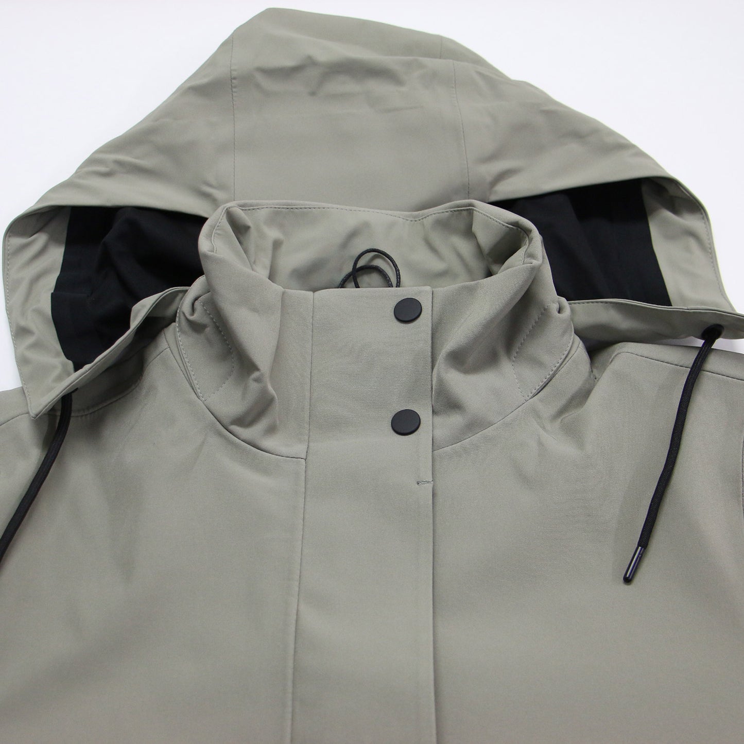 25秋冬 ソフトシェル Aライン レイン コート / SUVA VISON SOFTSHELL ALINE W ジャケット ロング スタンドカラー フード付き