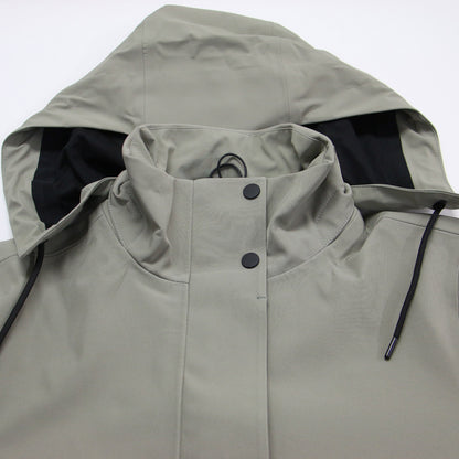 25秋冬 ソフトシェル Aライン レイン コート / SUVA VISON SOFTSHELL ALINE W ジャケット ロング スタンドカラー フード付き