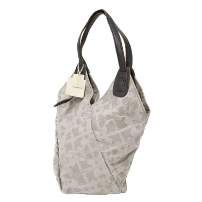 おじゃみ ジャガード ハンドバッグ / トートバッグ 肩掛け 小紋柄 キャンバス 牛革