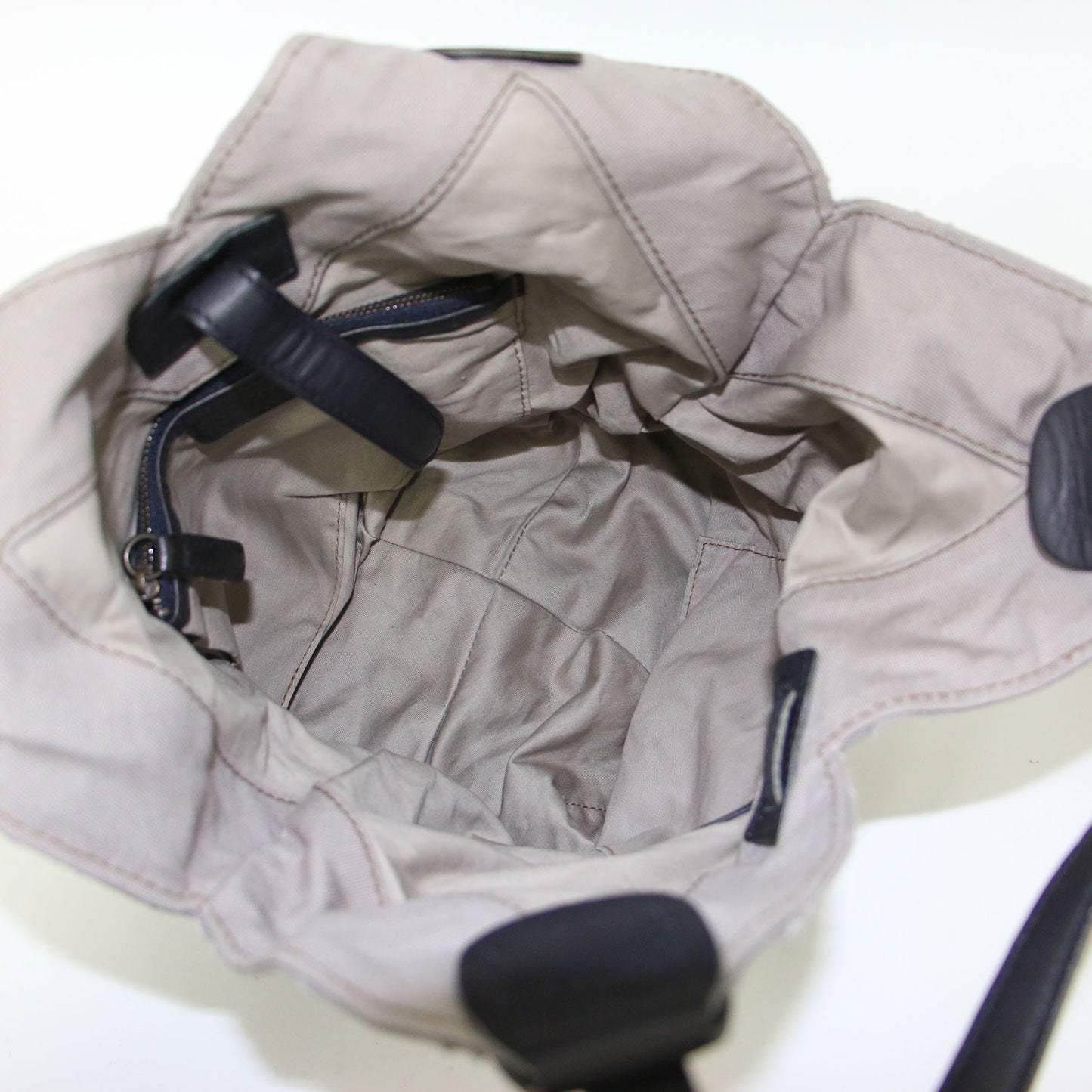 おじゃみ ジャガード ハンドバッグ / トートバッグ 肩掛け 小紋柄 キャンバス 牛革