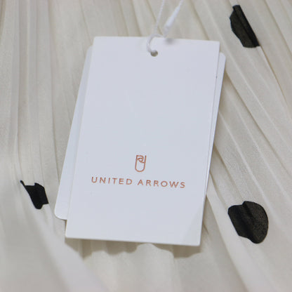 24秋冬 オーガンジー プリント プリーツスカート / ロング丈 ウエストゴム フレア ドット