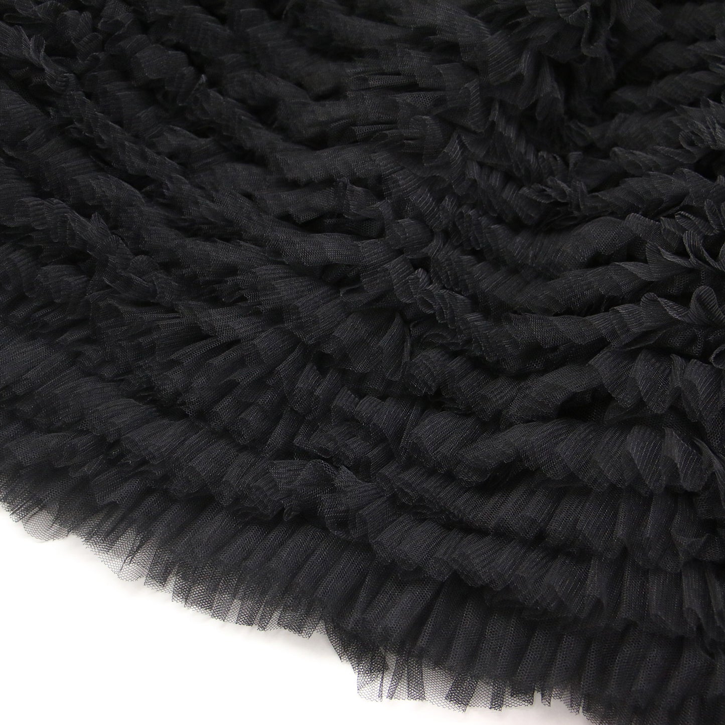 25春夏 カットドッキング フリル チュール ワンピ / ドレス ノースリーブ ロング丈 Uネック